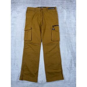 GStar Raw Pants Mens 32 Brown Cargo Straight Leg Utility Multi Pocket Streetwear